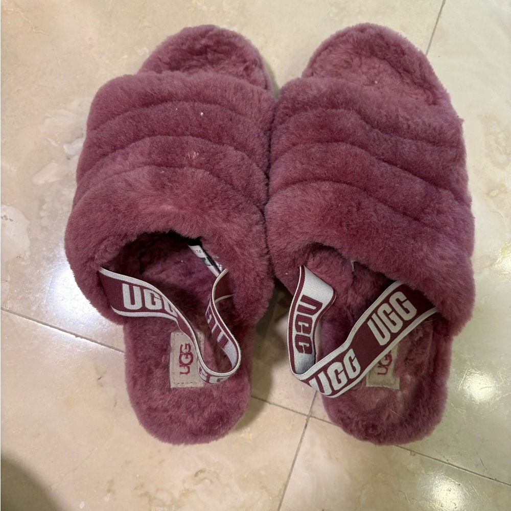 UGG Women's Plush Slippers in Mauve